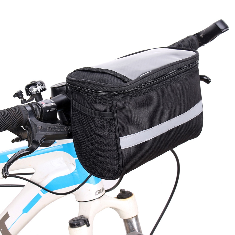 1Pc Fietsen Fiets Voor Bag Mtb Bike Telefoon Diversen Houder Stuurtas Mand Pannier Koeltas Met Strip Fiets zadeltassen