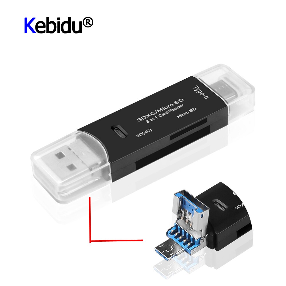 USB Adapter SD Kaartlezer USB 3.0 OTG Micro USB Type C Kaartlezer Voor Micro SD TF USB Type -C OTG Adapter