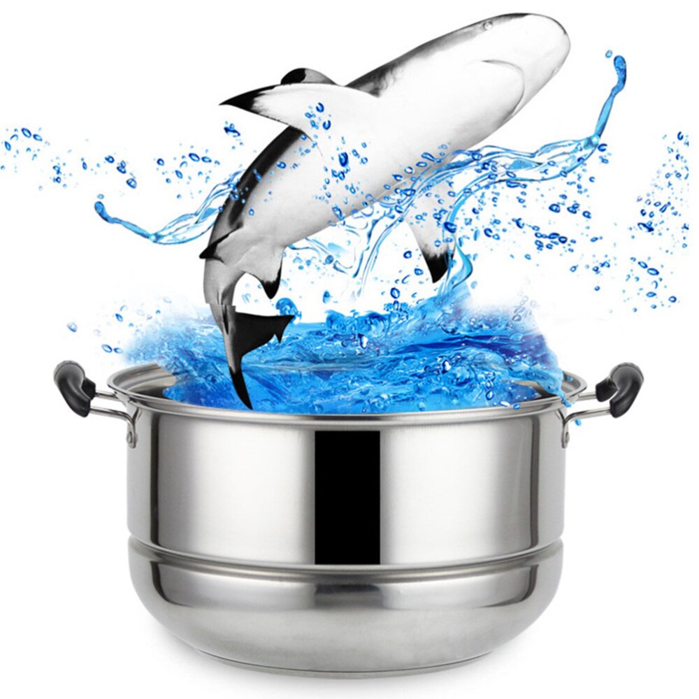 Stainless Steel Three-layer Thick Steamer Multifunction Soup Steam Pot Universal Cooking Pots for Induction Cooker Gas Stove (28