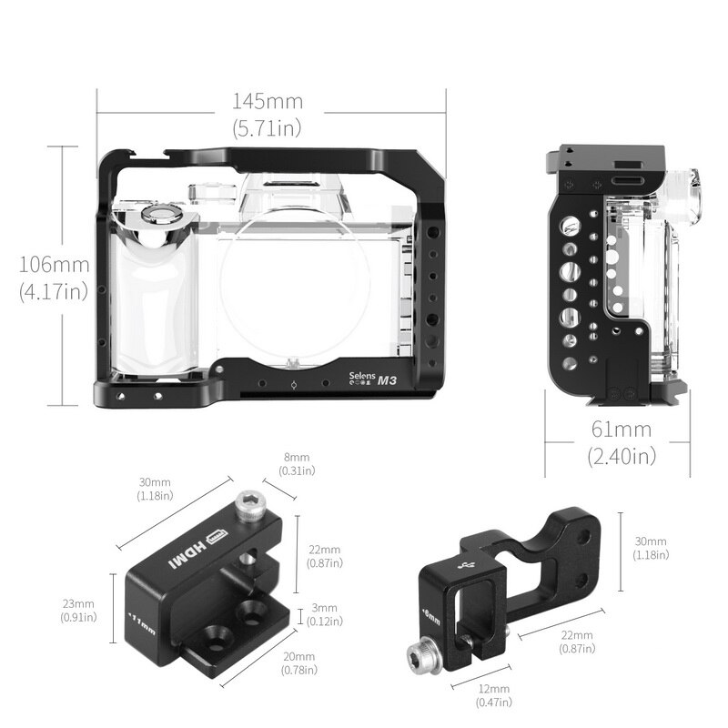 Selens a7iii a7r3 a7m3 Cage For Sony A7RIII /A7III/A7MIII Aluminum Alloy Cage To Mount Tripod Quick Release Extension Kit