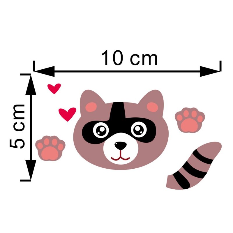 Funny Zoo Animals Patterns Switch Stickers For Kids Room Home Decoration 3D PVC Wall Decals DIY Cartoon Cat Dog Mural Art #1: Panda