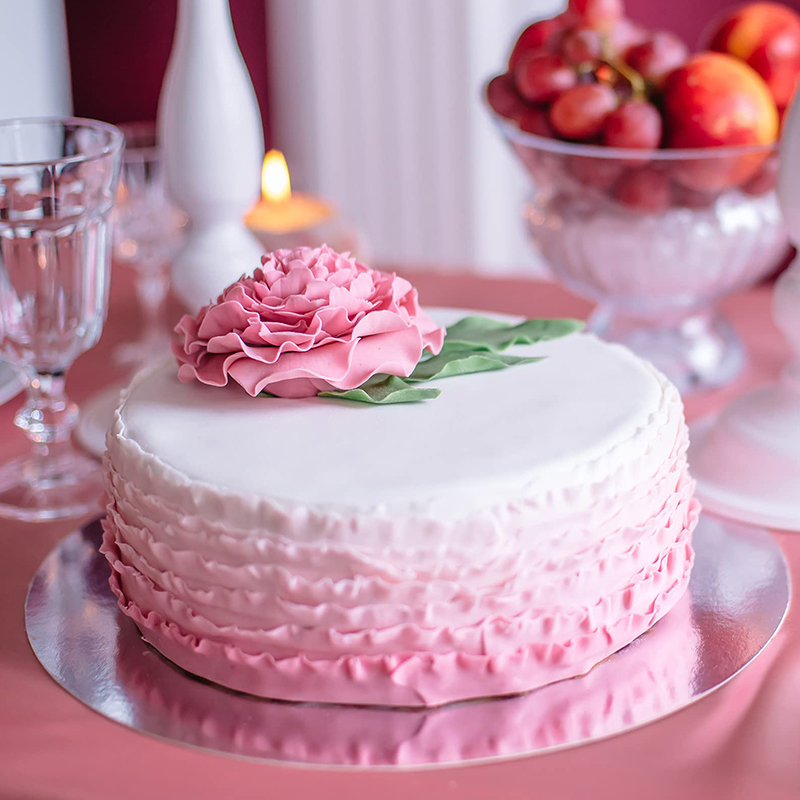 2PCS Round Acrylic Cake Display Board Cake Edge Smoother Scraper Cake Tray DIY Round Decoration Cakeboard Base Cake Tools