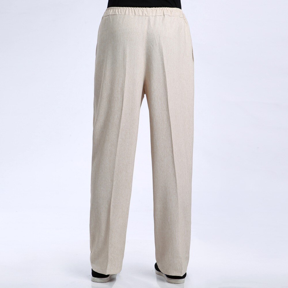 Chinesischen männer Kung Fu Hosen Baumwolle Leinen Kung Fu Schlauch Tai Chi Hosen Wu Shu Hosen Größe M L XL XXL XXXL W42