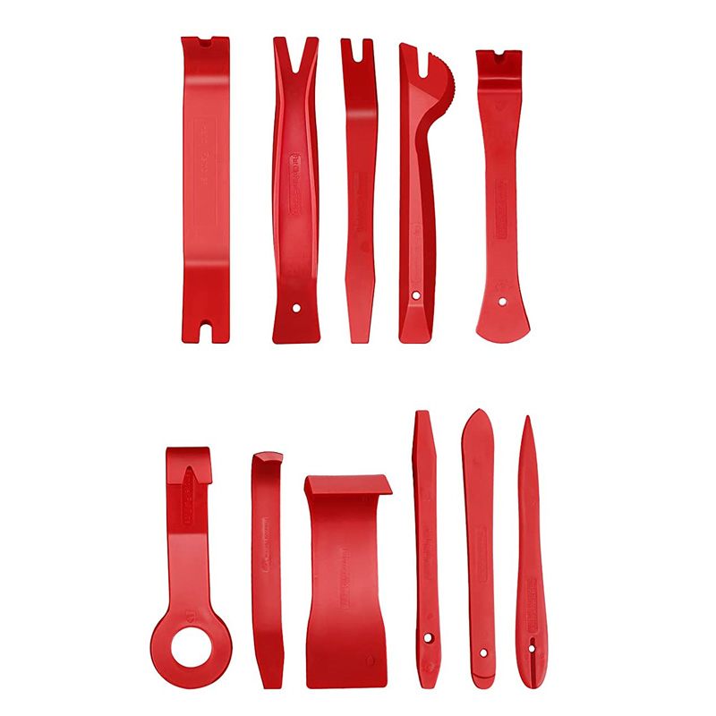 Auto-interieur demontage gereedschap Trim Removal Tools Kit Auto Removal Tool Kit Deurpaneel Radio Stereo Audio Dash Terminal verwijderen: RED