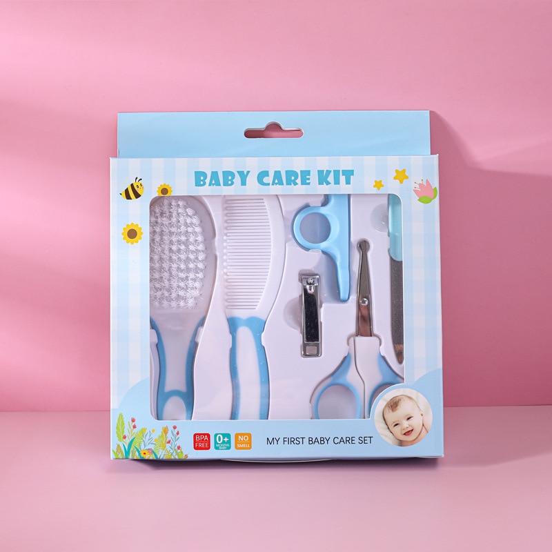 6 pz/set neonato bambini chiodo capelli sanità termometro Kit spazzola per toelettatura cura del bambino elementi essenziali neonato materiale sicurezza