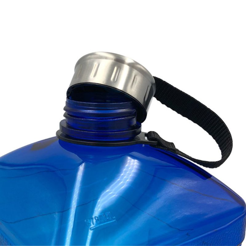 Garrafa de água dos esportes da grande capacidade 3.8l com punho e escala o copo bebendo reusável exterior da prova do escape para correr