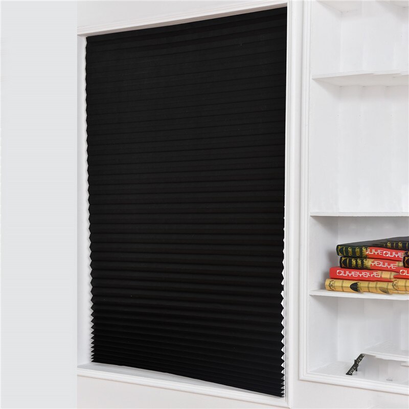 Self-Adhesive Blinds Semi-Blind Window Curtains Bathroom Kitchen Balcony Office Blinds Pleated Curtains Home Decor