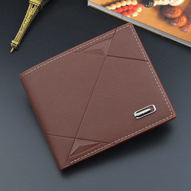 Men's Wallet Soft Wallet 3 Fold Multi-card Slot Large-capacity Embossed Wallet Men's Long Thin Section Youth Men PU