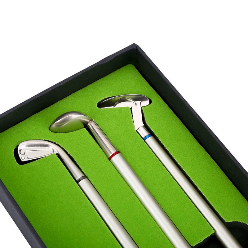 Minigolfklubba putter bollpenna golfare box set metall skrivbord golf golfklubbor modeller golftillbehör tillbehör