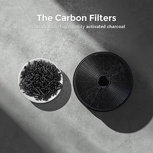 Filtro Carbón Activo Campana Extractora Bosch - Siemens - 12009727 - Dwk065g20t 2 Piezas Aspirador Cocina 16 CM Repuesto Fit