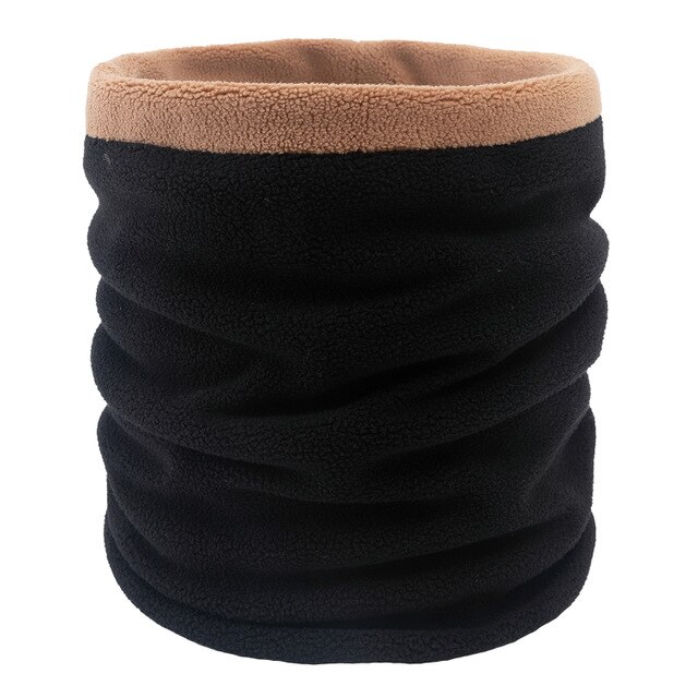 Nieuwkomers Volwassen Sjaal Ring Mannen Vrouwen Winter Warm Polar Fleece Uitlaten Sjaals Unisex Outdoor Ring Hals Kraag Sjaal Mannen 'S: Black