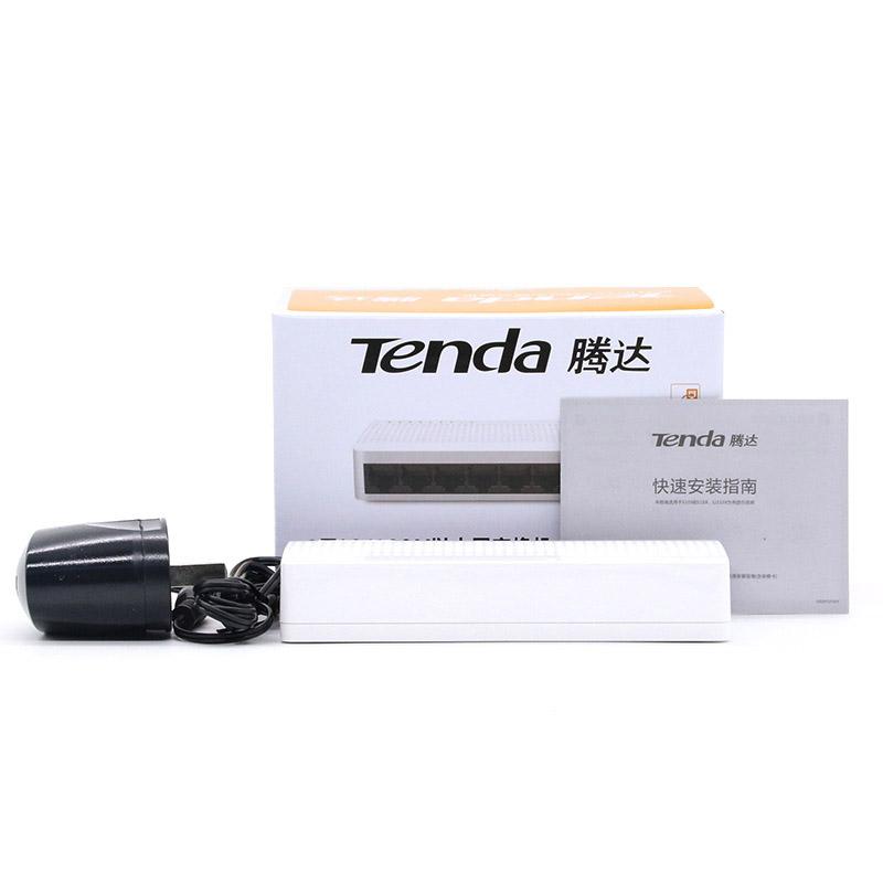Tenda S108 Ports 10/100M High-speed Network 8-Port Ethernet Switch Desktop 100Mbps Fast Lan Hub Support MDI/MDIX Plug and Play: WHITE