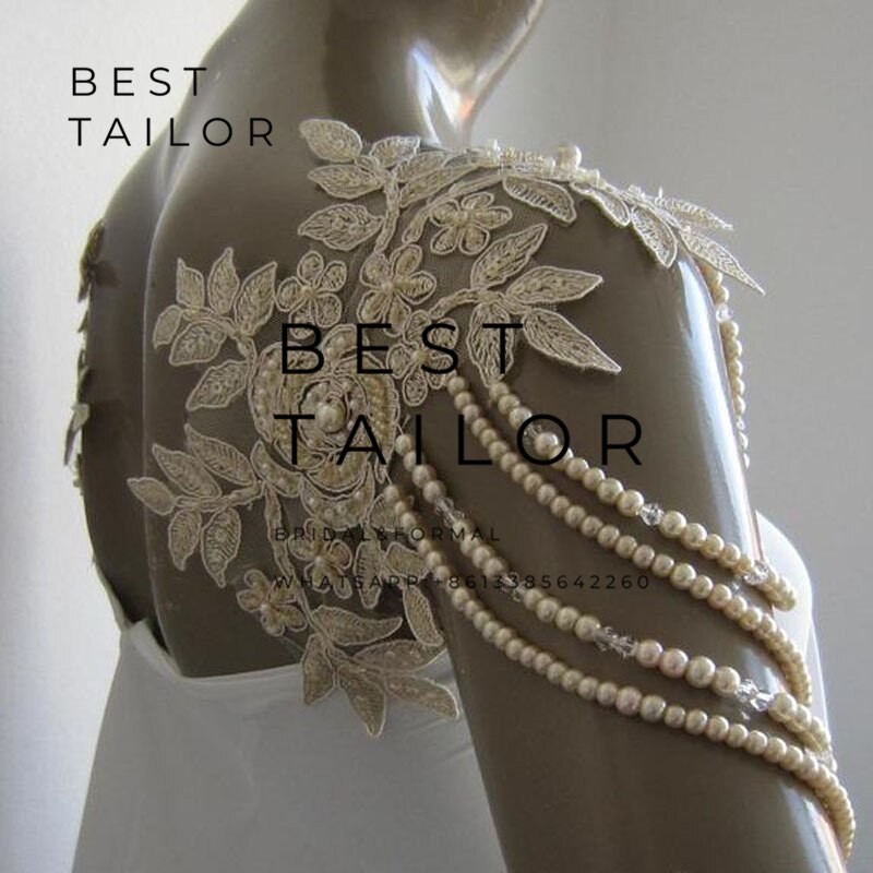 Ivory Sexy Bridal Jacket for Wedding Dress Women Wedding Bolero Wrap Pearls Shoulder Piece Bride Wedding Accessories Mariage