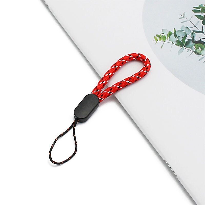 Hand Wrist Lanyard String Korte Grip Lanyard Mobiele Telefoon Strap Voor Flash Drive Sleutelhanger Id Badge Houder Diy Hang Touw: G03-Red