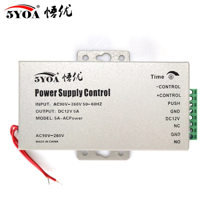 DC 12V Deur Toegangscontrole systeem Schakelaar Voeding 3A 5A AC 110 ~ 240V voor RFID Vingerafdruk toegangscontrole Machine Apparaat: 12V5A White Power