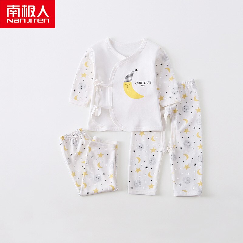 Nanjiren Monnik Kleding Pasgeboren Baby Pyjama Pak Kleding Warm En Veilig Bloemen Katoen 0 Punten Maart Baby Ondergoed Pak: N367T822132310 / 52cm