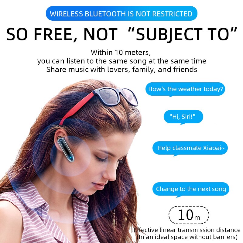 Handsfree Draadloze Bluetooth Koptelefoon Noise Control Zakelijke Draadloze Bluetooth Headset Met Microfoon Voor Driver Sport Xiaomi