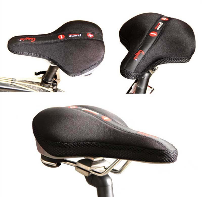 Fahrrad Aufblasbare Sattel Pumpe Komfortable Silikon MTB Kissen Weiche Adjustabe