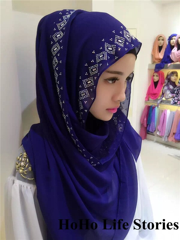 CJ118 180*70cm Middle East drilling Austria muslim hijabs scarf beautiful women of scarves (no underscarf): 5