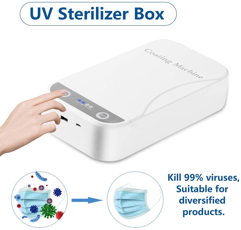 Smarttelefon uv lys desinfiseringsmiddel mobiltelefon sterilisatorboks rengjøringsmiddel aromaterapi funksjon desinfeksjonsmiddel til alle iphone android mobiler