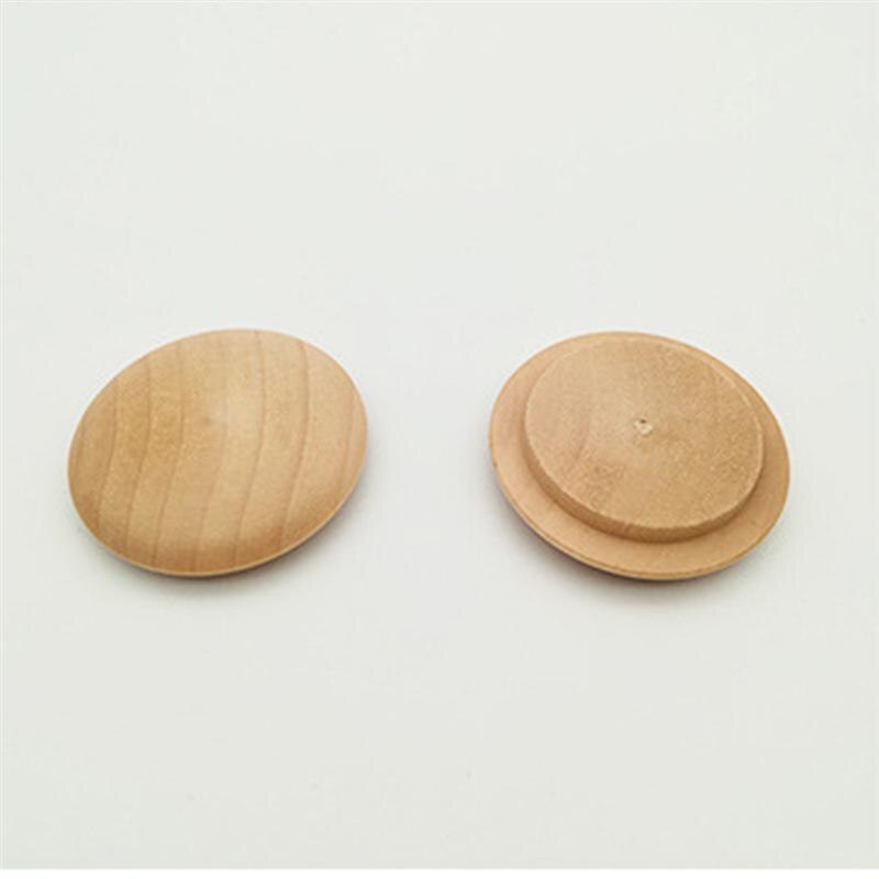 25 PCS Button Wood Plugs Wooden Screw Hole Plugs for Furniture Stair
