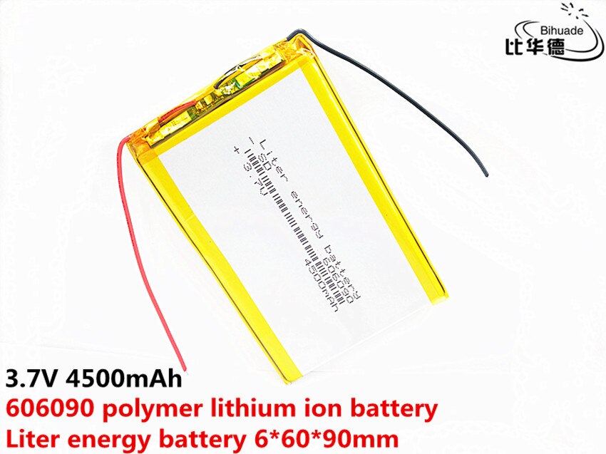 3.7 V 4500 mAh 606090 Lithium Polymeer Li-Po li ion Oplaadbare Batterij Lipo cellen Voor interphone Mobiele interphone zoeklicht