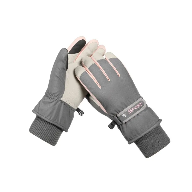 Ski Gloves for Men and Women Outdoor Cycling Touchscreen Warm and Velvet Thick Gloves Waterproof and Anti Slip Winter