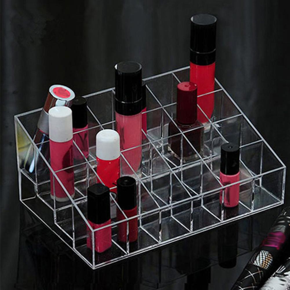 24 Grid Acryl Make Organizer Opbergdoos Cosmetische Box Lipstick Sieraden Box Case Holder Display Stand Make Up Organizer