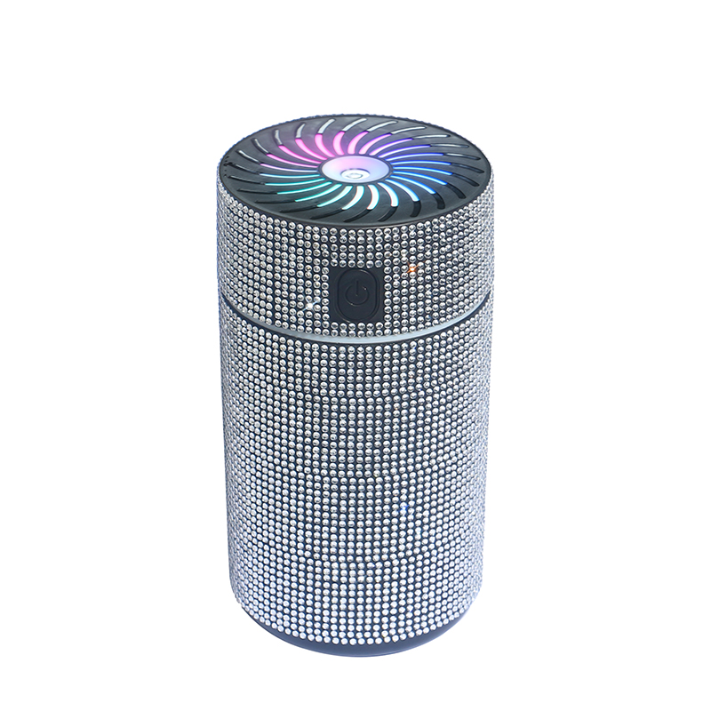 Luxe Glanzende Auto Diffuser Luchtbevochtiger Met Led Licht Diamant Auto Luchtreiniger Diffuser Luchtverfrisser Bling Auto Accessoires