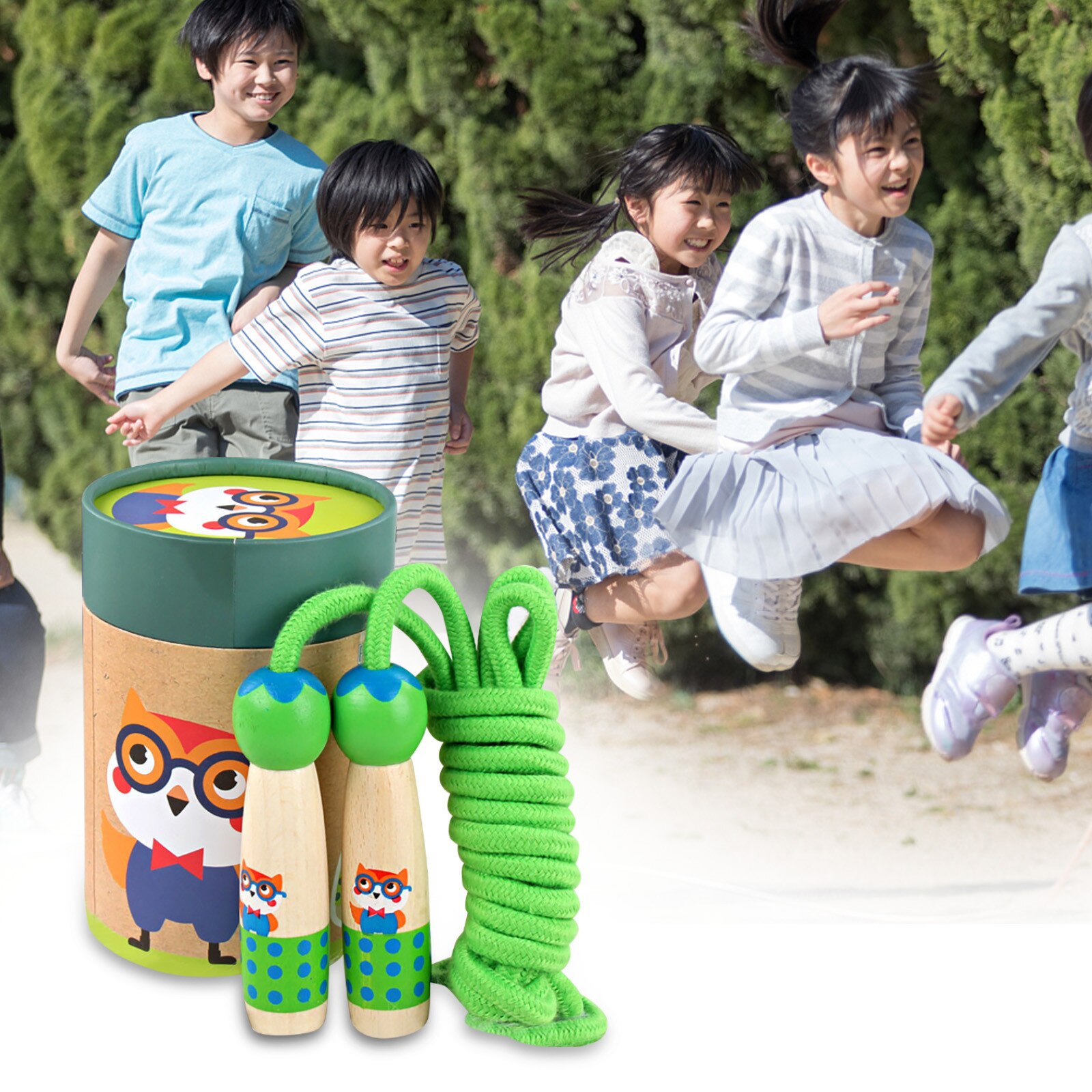 Springen Seil Holz Griff Sport Bodybuilding überspringen freundlicher Einstellbar Baumwolle Seil Spielzeug Sicher freundlicher Sport Spielzeug Детские Игрушки