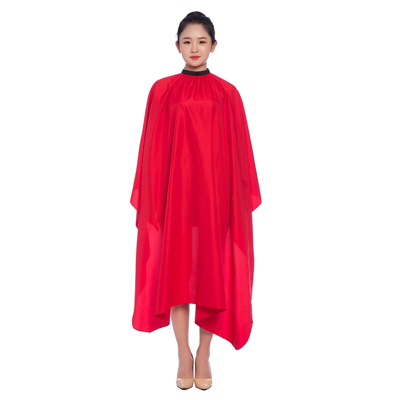 Salon Hair Styling Cape Adult Hair Cutting Coloring Styling Waterproof Cape Hairdresser Barber Apron Cape: WB004-Red