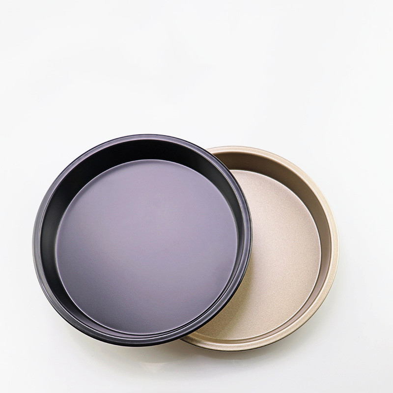 Plato circular de acero al carbono para pizza, bandeja antiadherente para hornear, molde para pasteles para el hogar, 6, 8, 9 y 10 pulgadas