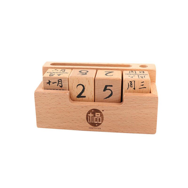 Kreative DIY Holzmaserung Kalender Holz Kalender kinder Pädagogisches Spielzeug kinder