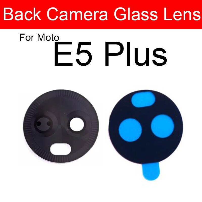 Bageste kameraglasglas til moto motorola  e4 e5 e6 x4 play plus ydre kameralinser stort kameralinseglasdæksel + klistermærke: E5 plus