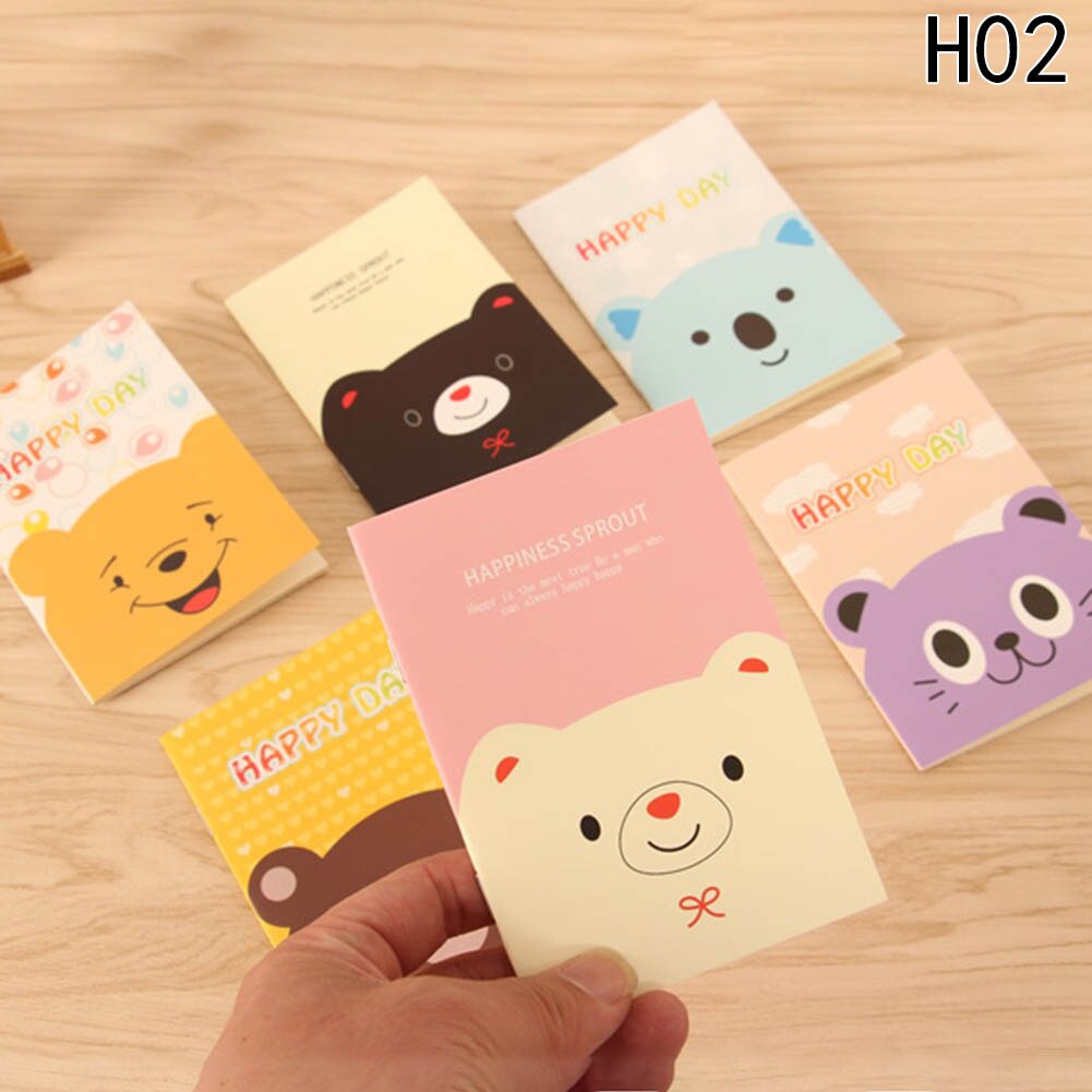 Mini Cute Novelty Animal Cat Notebook Notepad Diary Writting Paper Memorandum School Supplies: H02