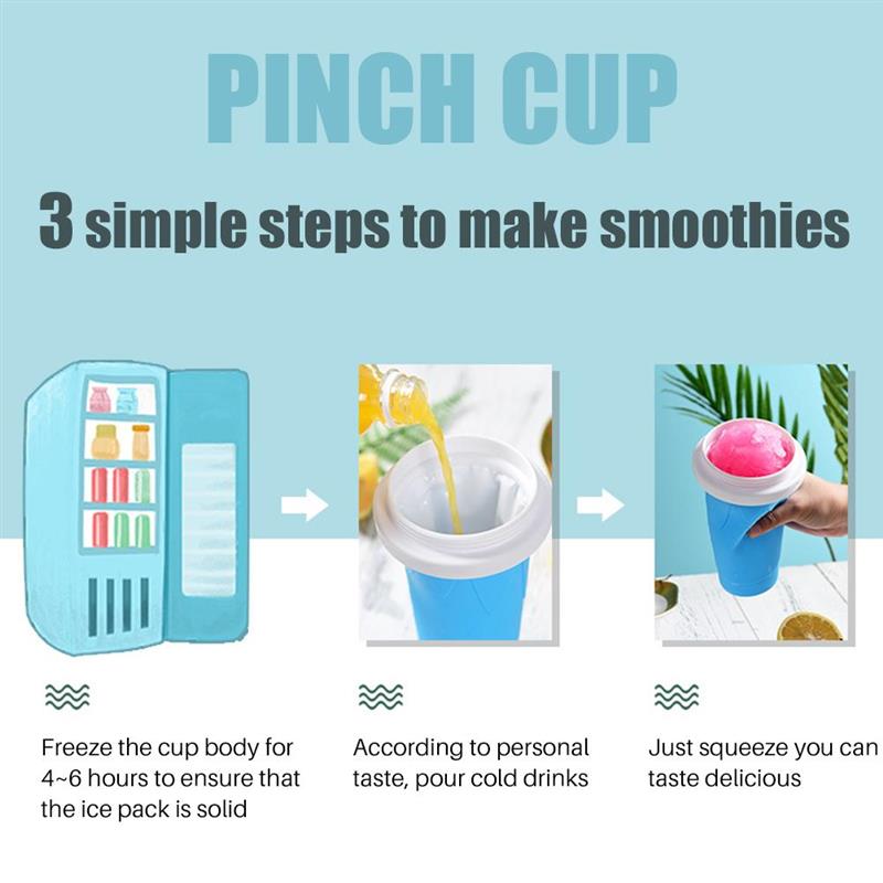 Slushie Maker Cup DIY Homemade Frozen Drink Cup Summer Shake Smoothie Cup Milkshake Juice Ice Cream Drink Cooling Cup