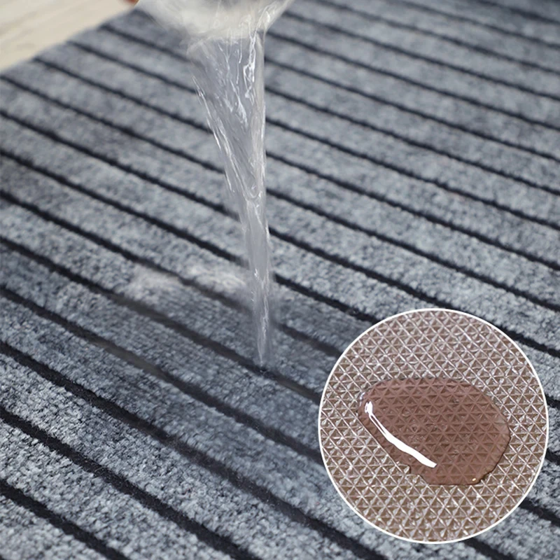 Alfombra de suelo a rayas, alfombra de entrada para casa, alfombra para el hogar, alfombras de cocina antideslizantes absorbentes de agua, alfombrilla para pies para pasillo