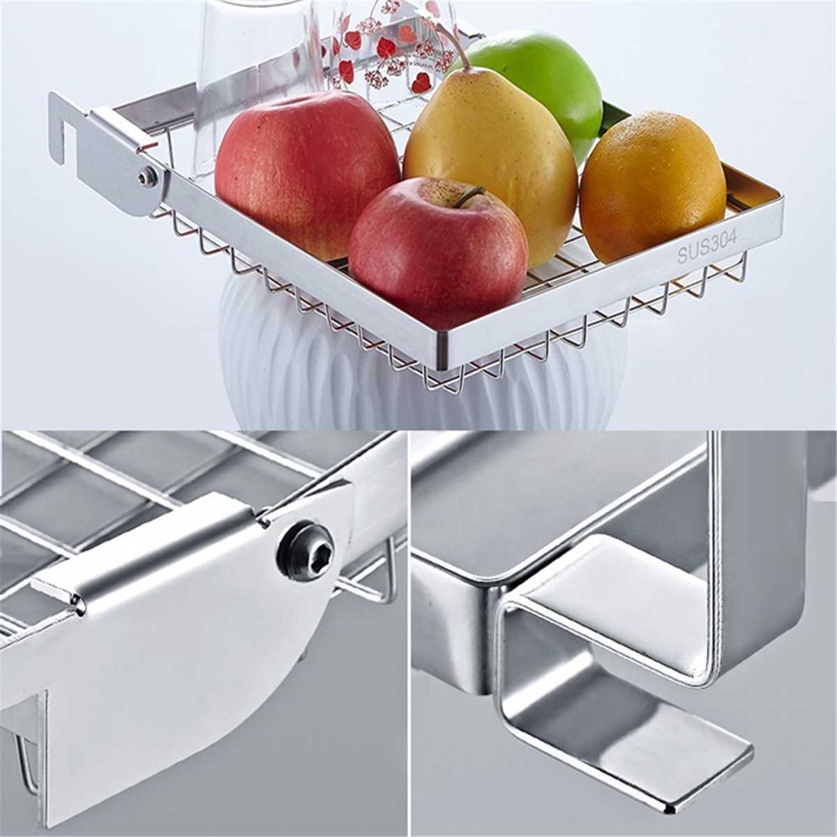 Stainless Steel Kitchen Shelf Storage Holders Bowl Dish Rack Organizer Utensils Storage Supplies Drying Bowl Sink Rack