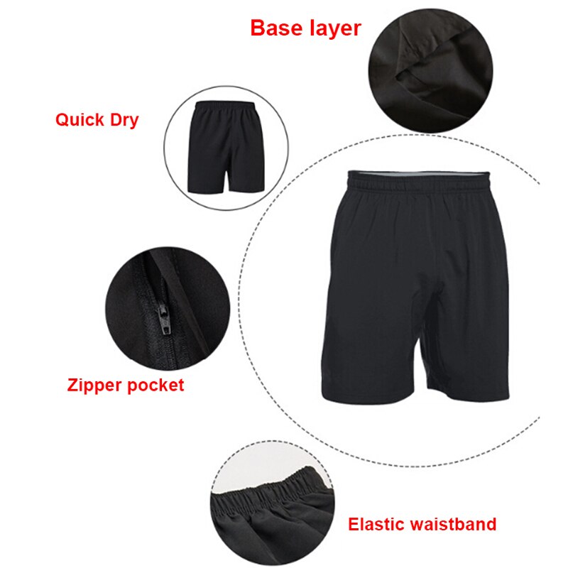 Summer Mens Base Layer Polyester Gym Fitness Jogging Shorts Quick Dry Breathable Workout Running Shorts Basketball Sportswear