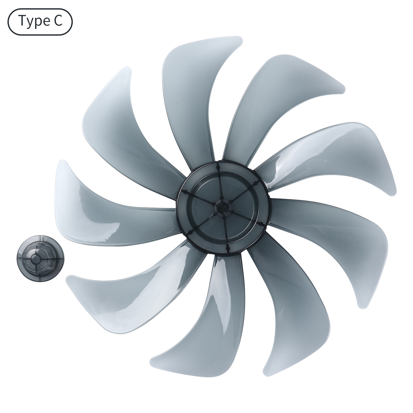 Universal Vent Blades Plastic Fan Blade with Nut Cover Household Silence Electric Fan Blade Ventilation Fan Table Fan Accessory: Type C