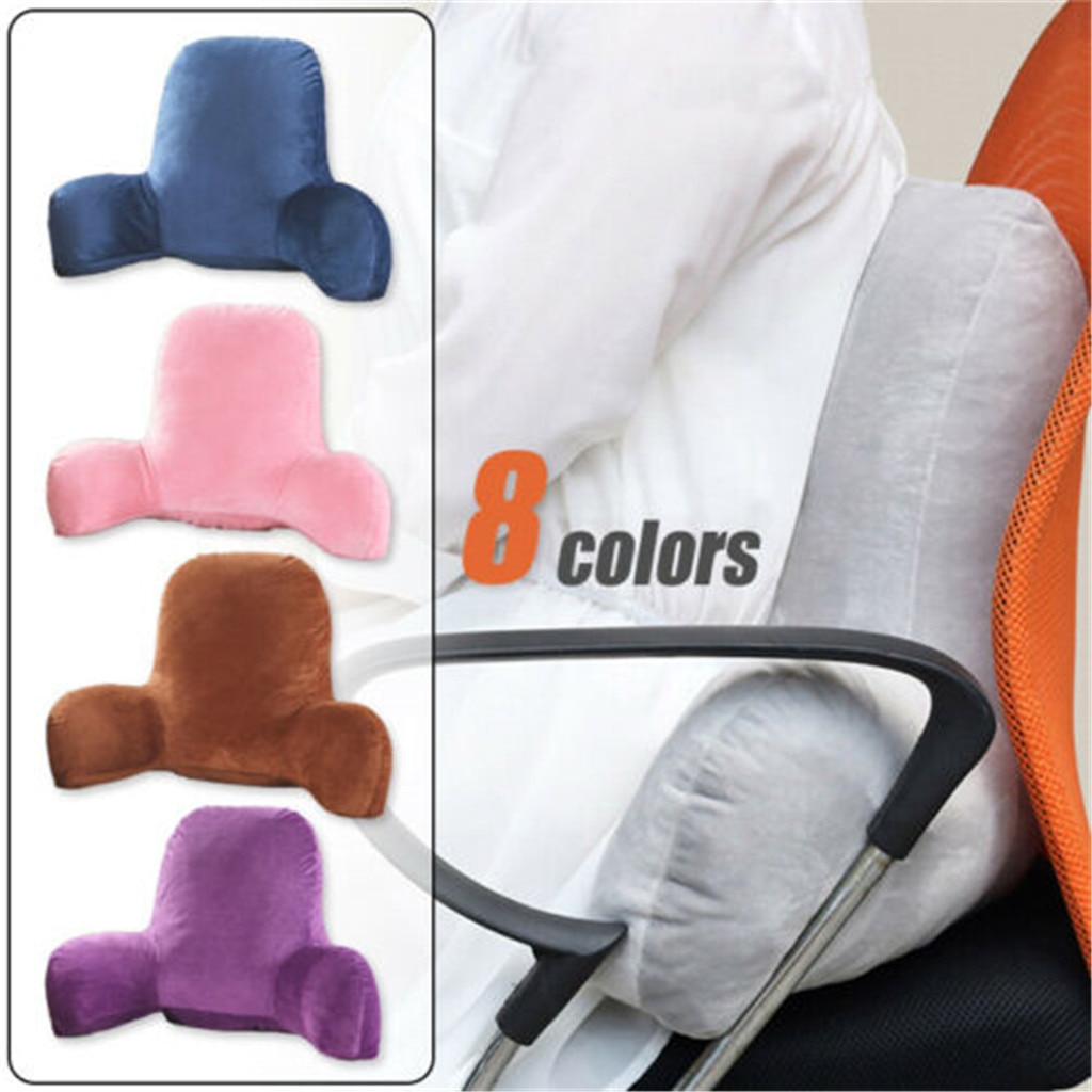 Thicked 100% Cushion Lumbar Back Support Chair Cushion With Arms Back Pillow Bed Plush Big Backrest Reading Rest Pillow