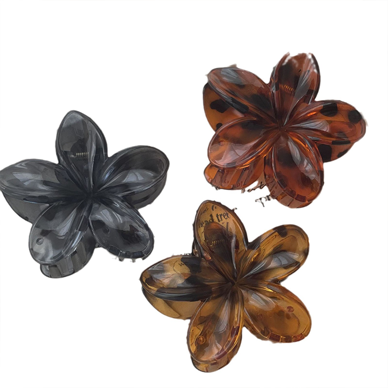 Aishg 8cm gradient ei bloem acryl haarclip voor dames vintage haarklemmen krabklem haarspeldjes meisjes hoofddeksel accessoires