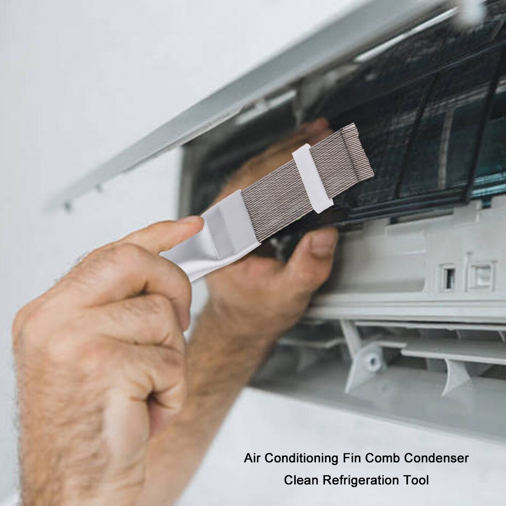 Peine de aleta de aire acondicionado portátil, radiador, condensador, cepillo de limpieza, herramienta de reparación, refrigeración, alisado, limpieza
