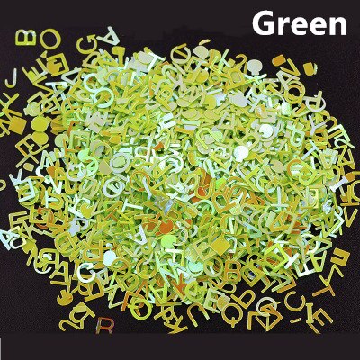 1Pack Brief Pailletten Form Füllung Werkzeuge Nagel Kunst Dekoration Diy Uv Epoxy Harz Form Zubehör Füllstoff Nagel Kunst Schmücken werkzeuge: Green 1Pack