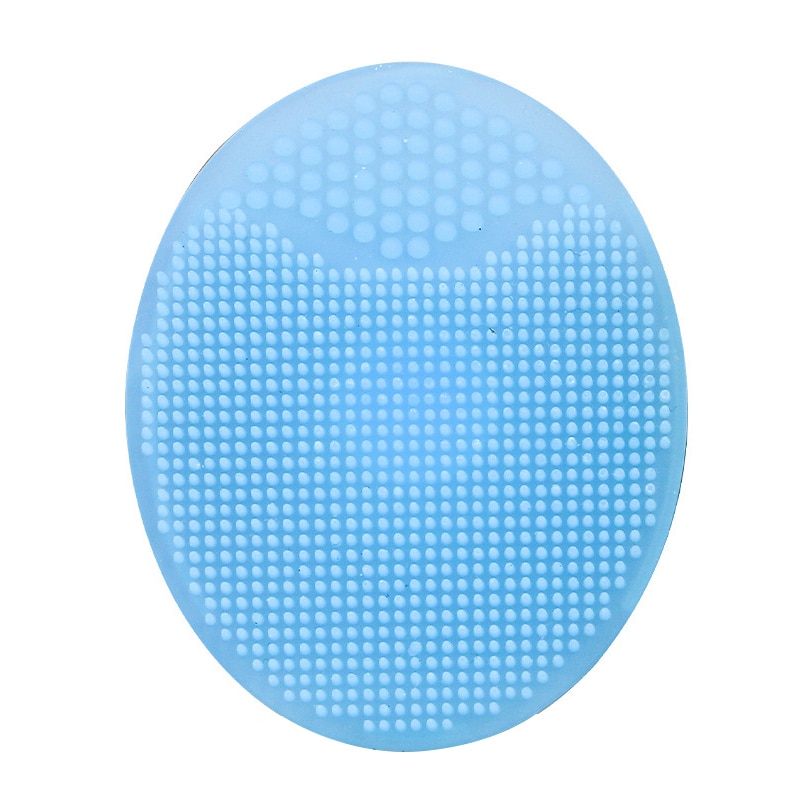 Bad ansiktsrengöring fda pormask ansiktsrengöring silikon schampo borste dusch baby massage tvätta pad ansikte exfolierande borstar: Blå