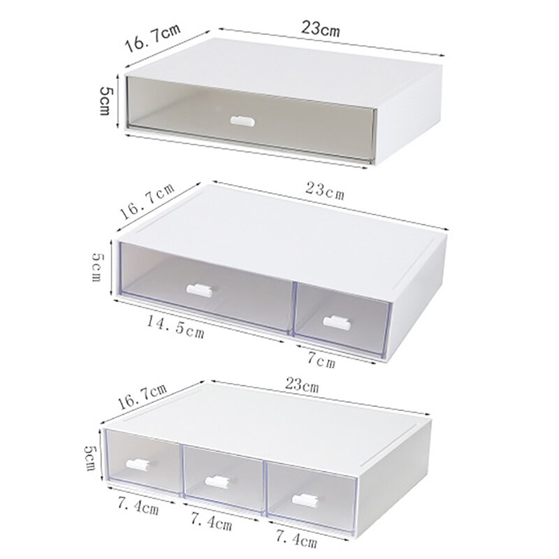 Multifunction Large Capacity Drawer Storage Box Stacking Desk Organizer Stationery Sundries Containers Office Accessories