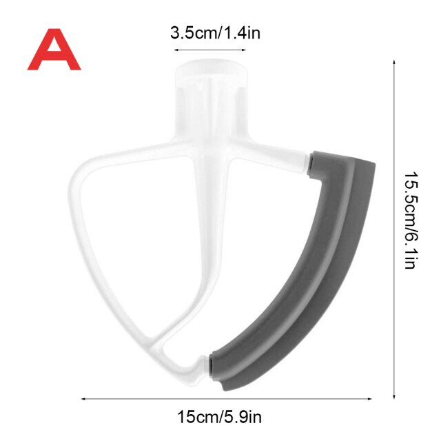 Tilt-Hoofd Platte Beater Siliconen Mixer Paddle Thuis Keuken Mengen Attachment Vervanging Voor Kitchenaid 4.5-5QT: 01