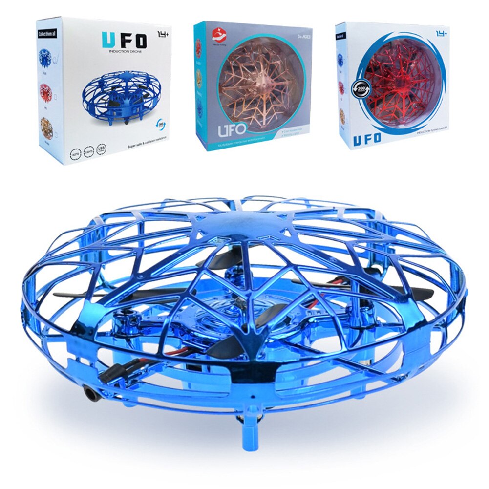 Mini Dron de juguete Ufo interactivo para exteriores, juguete para , avión de carga Usb, modelo de Sensor de mano infrarrojo para niños