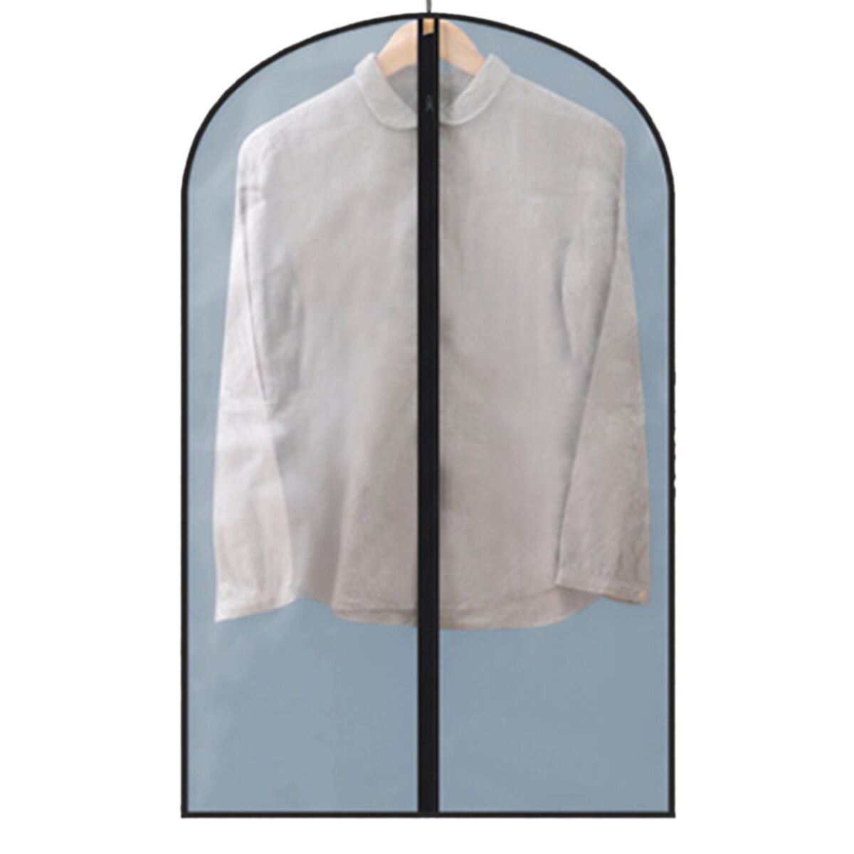 Funda para traje con cierre lavable, Protector a prueba de polvo para camisas, vestidos, chaquetas tipo suéteres, pantalones, bolsa colgante translúcida para ropa: 1 / 60x120CM