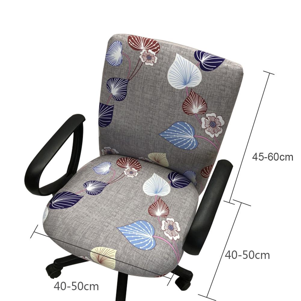 Kantoor Computer Roterende Stoel Cover Gedrukt Elastische Covers Stretch Seat Case Afneembare Wasbare Internet Cafe Stoelen Silpcover
